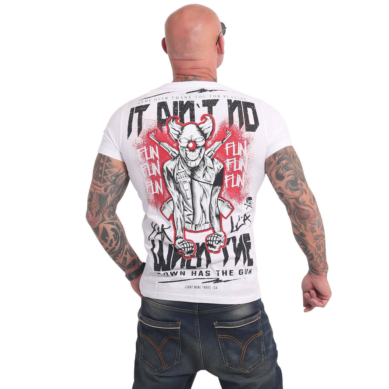 Pánské triko Yakuza NO FUN TSB 17032 white