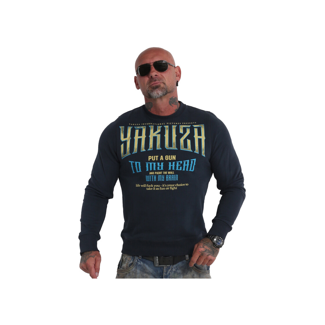 Pánská mikina Yakuza GUN PB 19013 carbon