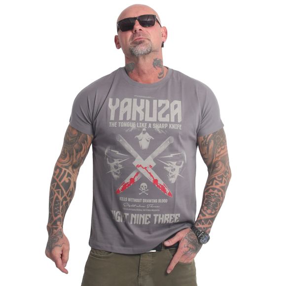 Pánské triko Yakuza SHARP KNIFE TSB 22006 Steel Gray