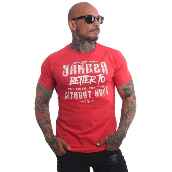 Pánské triko Yakuza WITHOUT HOPE TSB 21030 ribbon red
