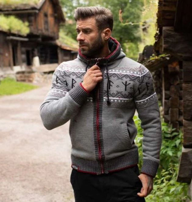 Zateplený svetr Thor Steinar "Svetr Runa šedý" SJ 50047
