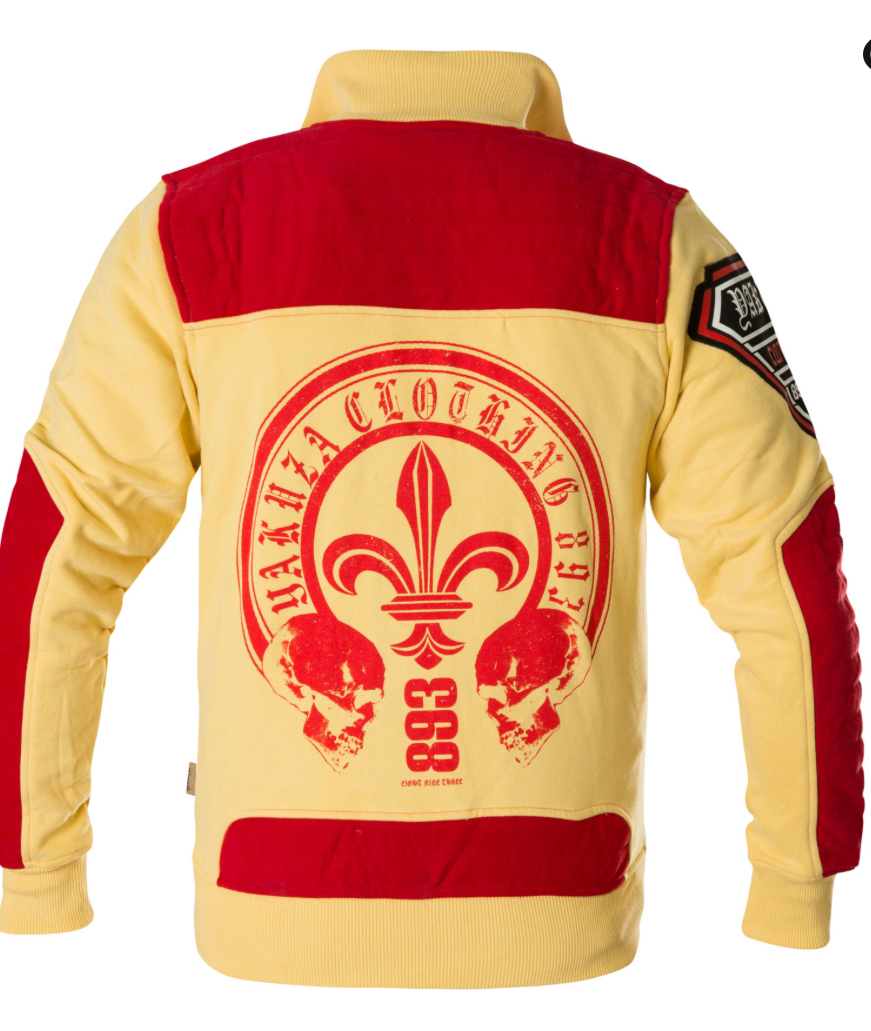 Pánská mikina Yakuza LILY SKULL ZB 13018 pale banana