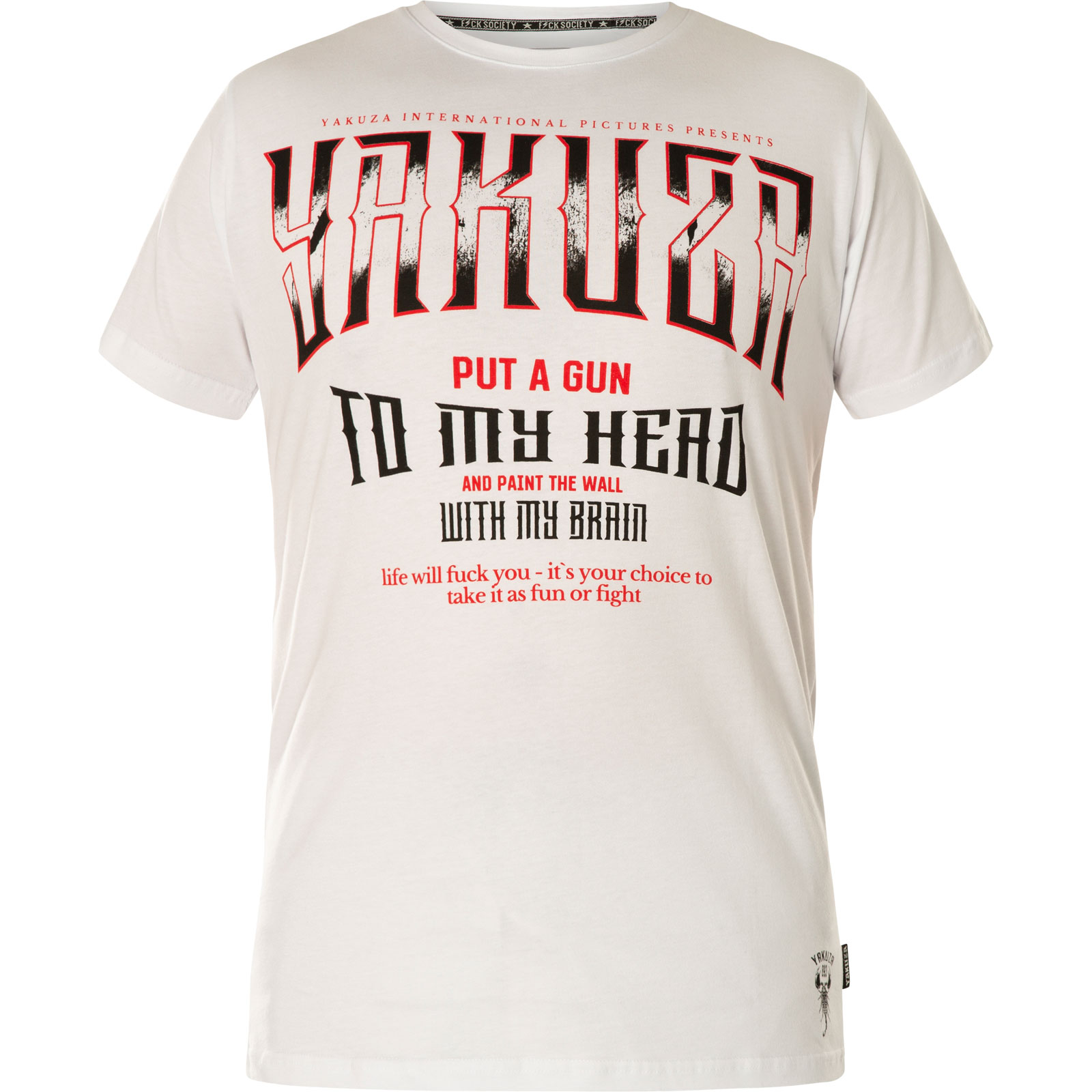 Pánské triko Yakuza Gun TSB 19028 white