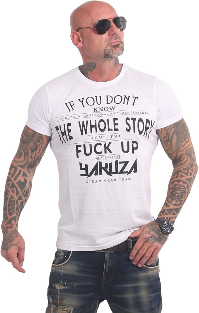 Pánské triko Yakuza XXX Shop TSB 17022 white