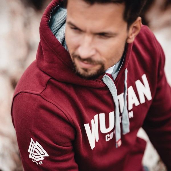 Mikina Wuotan s kapucí KPZS 19128 bordeaux