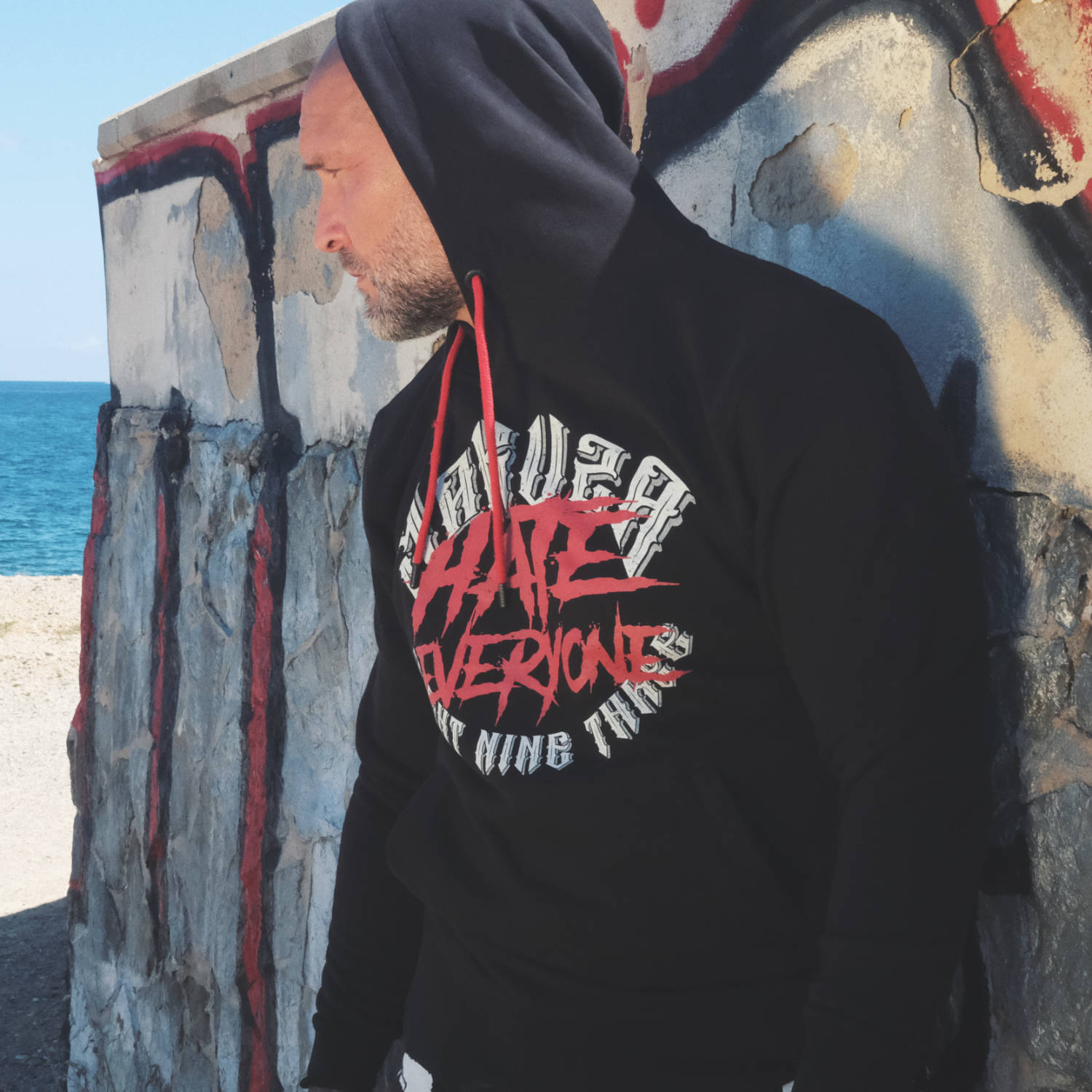 Pánská mikina Yakuza HATE HOODIE HOB 23011 black