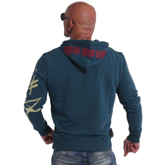 Pánská mikina Yakuza FUNNY CLOWN HOODIE HOB 19006 mallard blue