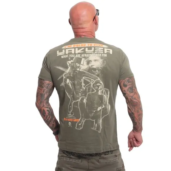 Pánské triko Yakuza ASK FOR TSB 22001 Grape Leaf