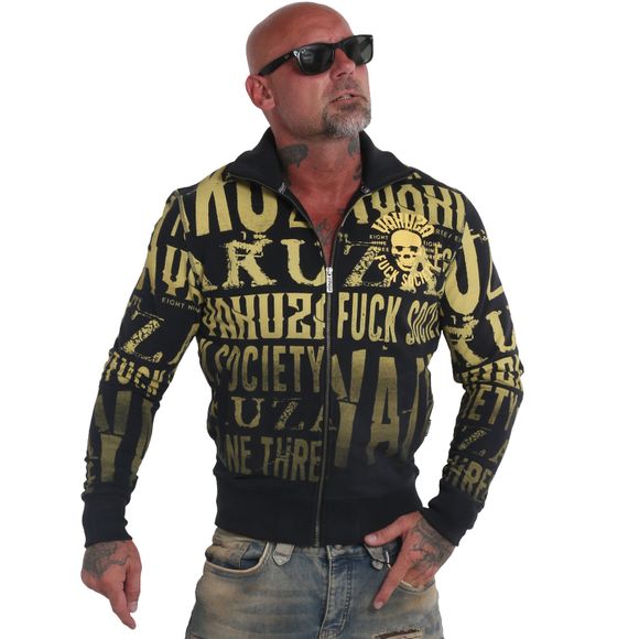 Pánská mikina Yakuza ICONIC SKULL  ZB 19017 anthracite