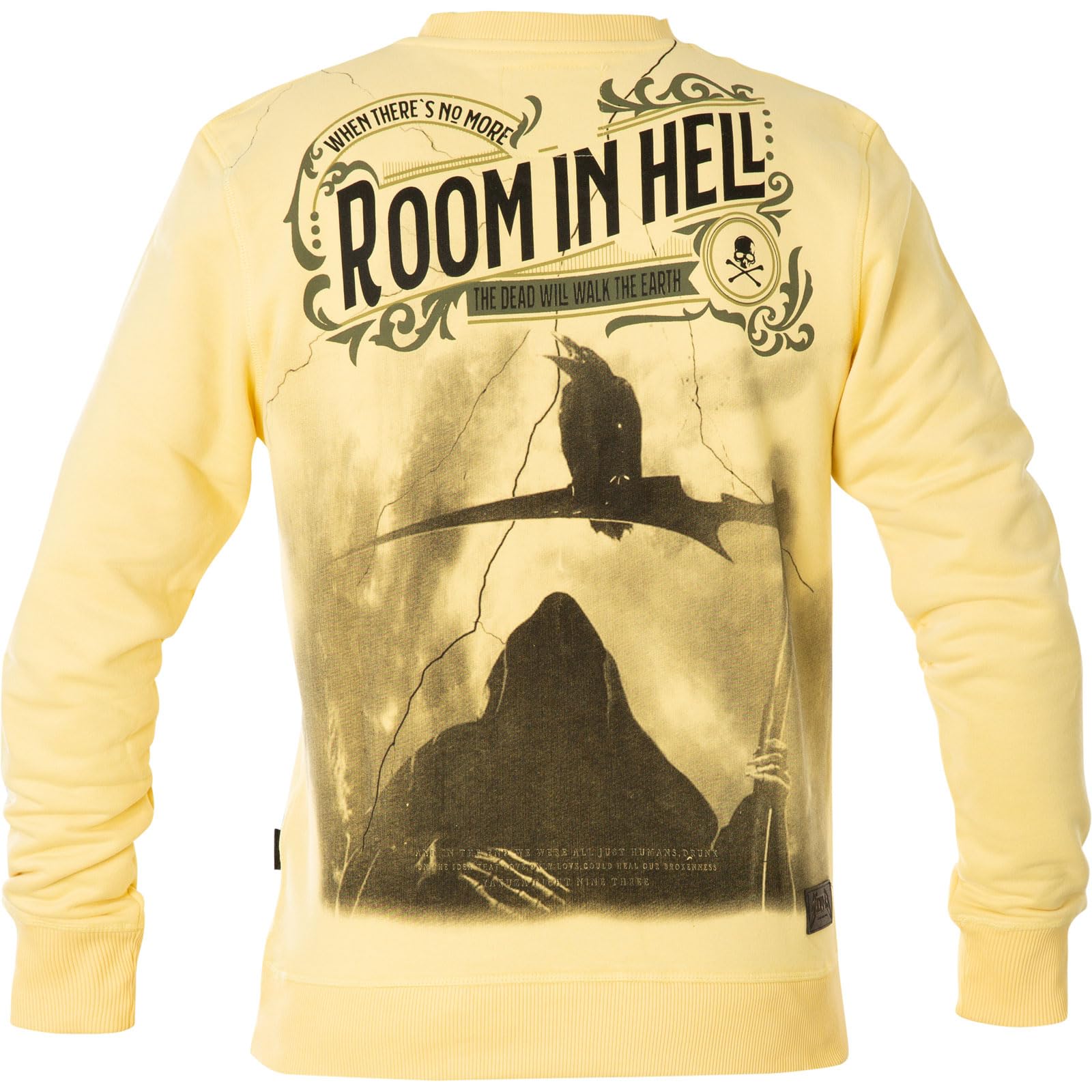 Pánská mikina Yakuza ROOM IN HELL PB 16075 pale banana