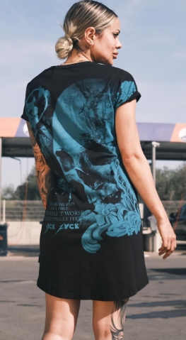 Yakuza dámské šaty Ornamental Skull Urban GKB 24110 black