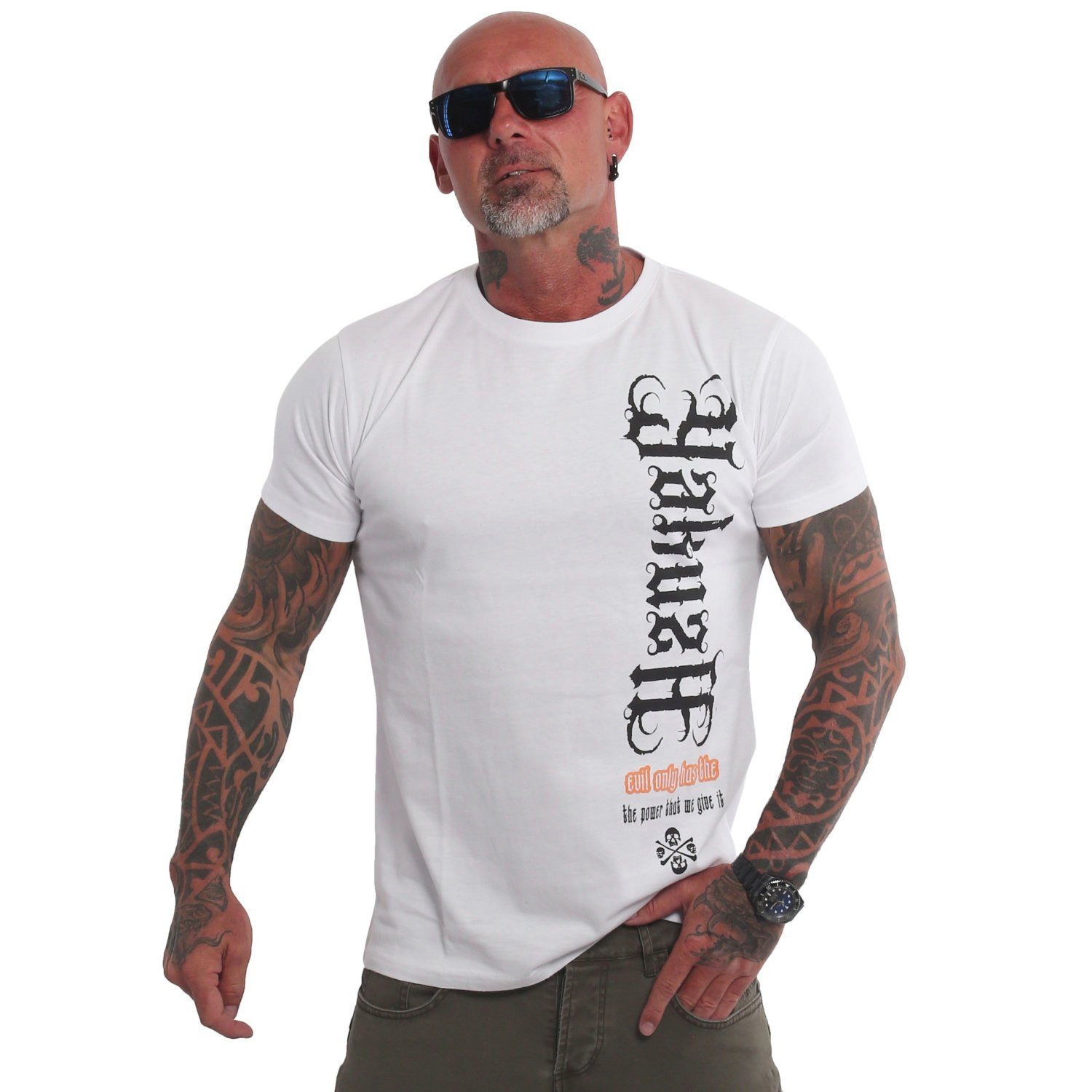 Pánské triko Yakuza EVIL ONLY TSB 23041 white