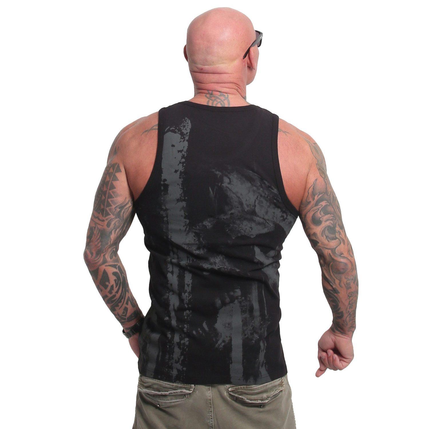 Yakuza tílko Crashed Skull SLIM Tanktop UHB 24044 Black