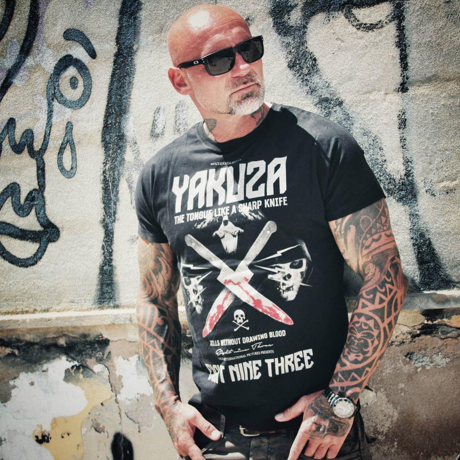 Pánské triko Yakuza SHARP KNIFE TSB 22006 black