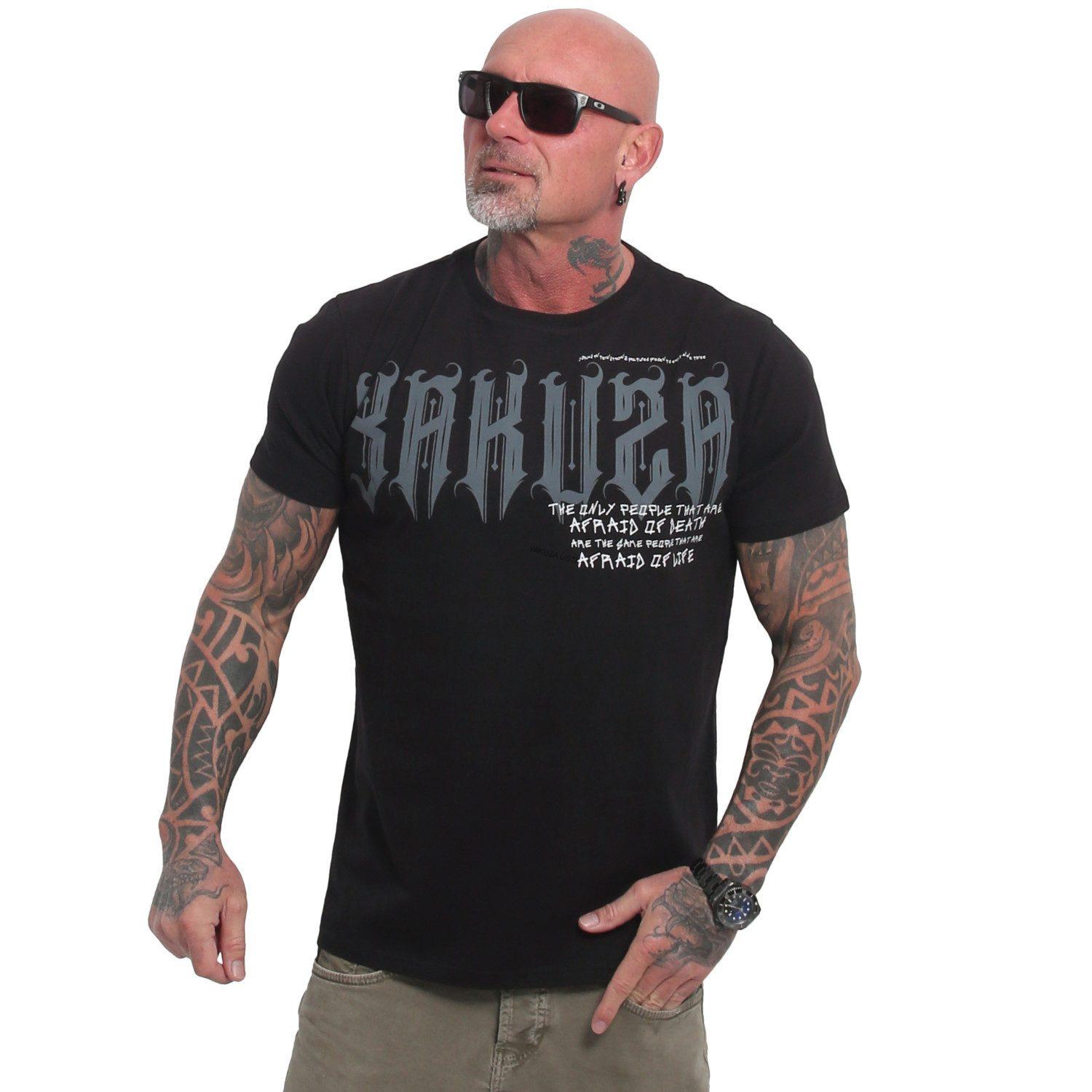 Pánské tričko Yakuza TSB 24033 Afraid of life black