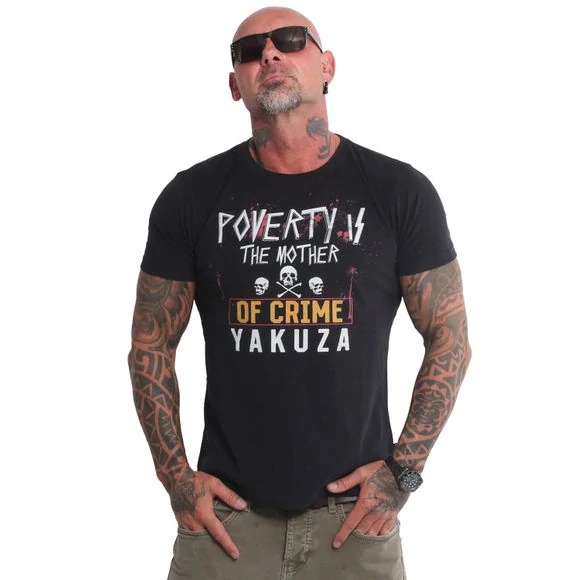 Pánské triko Yakuza SHARP EYE TSB 22015 Black