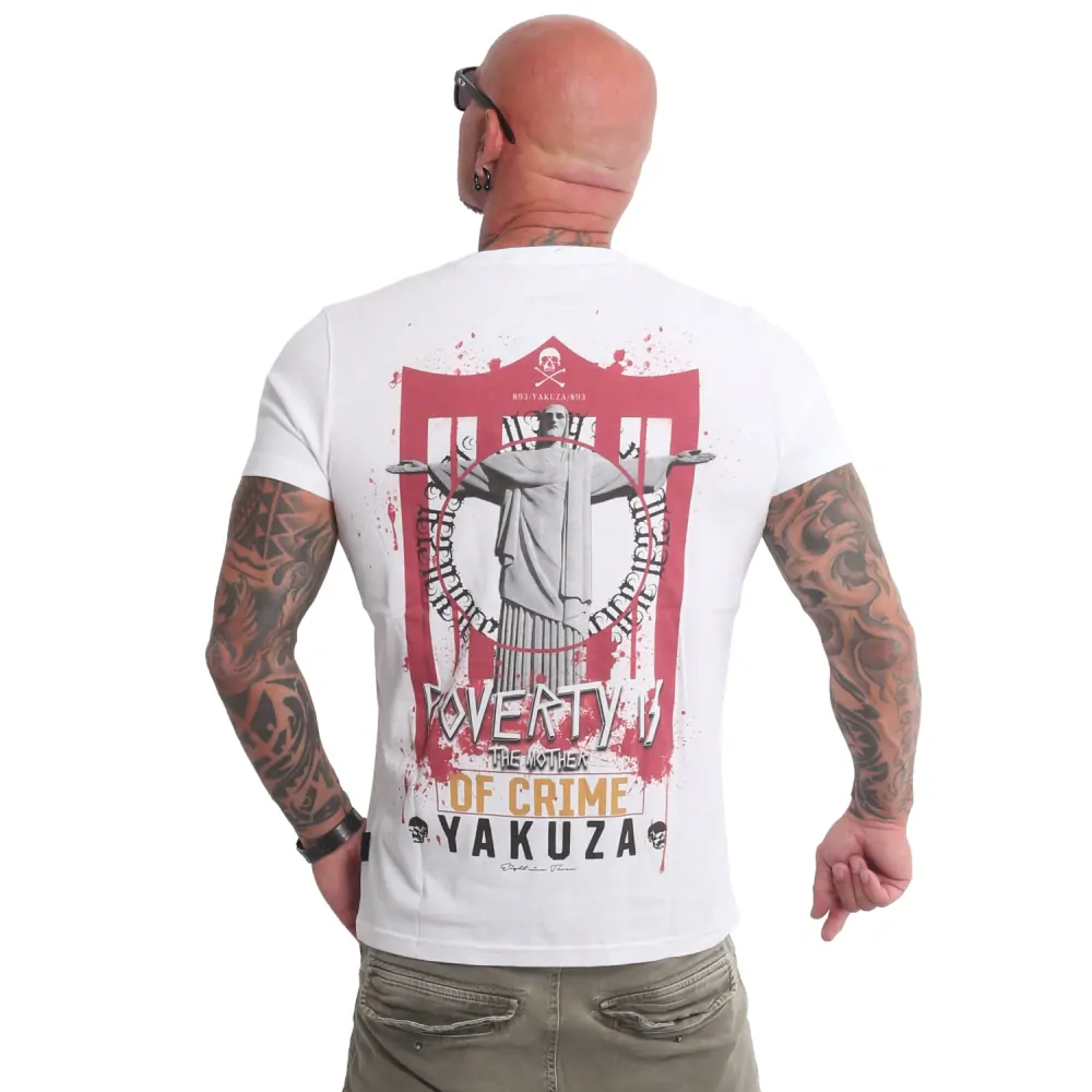 Pánské triko Yakuza Poverty TSB 22015 white 