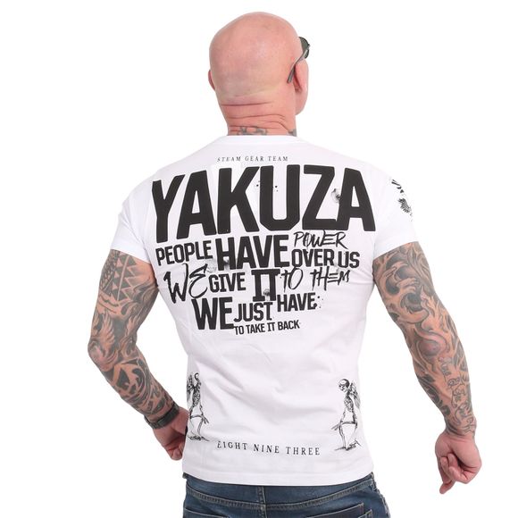 Yakuza pánské tričko POWER OVER US TSB 18040 White