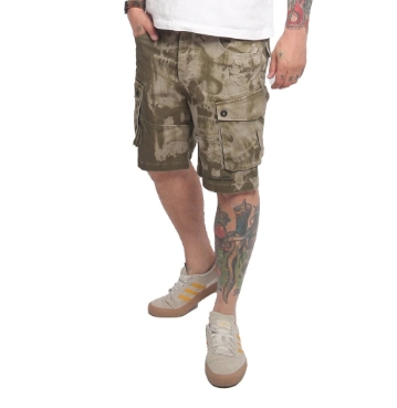 Yakuza Cargo šortky CRASHED CSB 25048 Burnt Olive