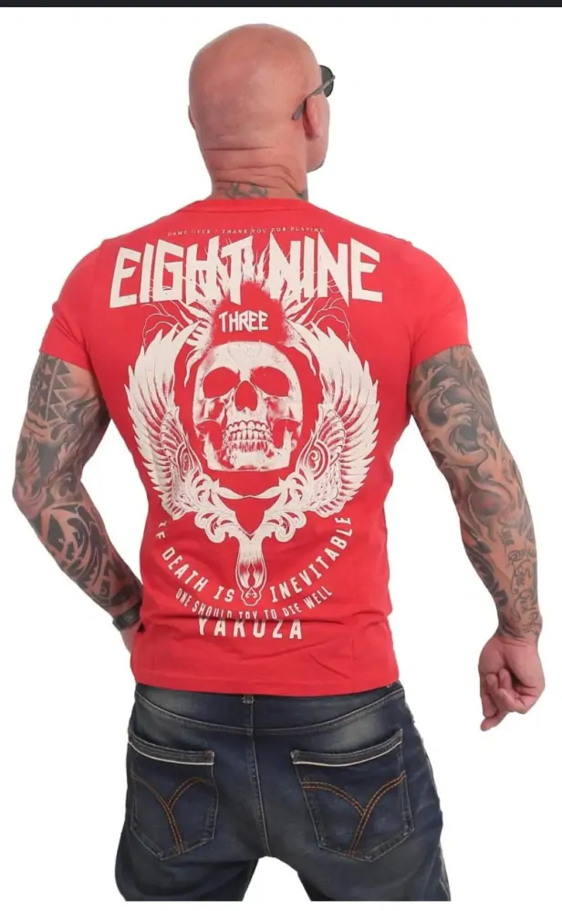 Pánské triko Yakuza Inevitable TSB 17028 ribbon red