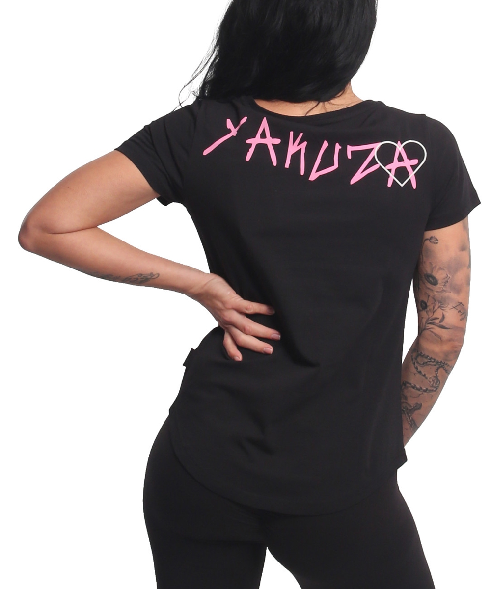 Dámské triko Yakuza Afraid Curved Crew GSB 24128 black