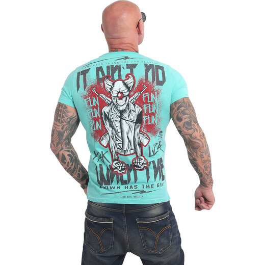 Pánské triko Yakuza NO FUN TSB 17032 turquoise