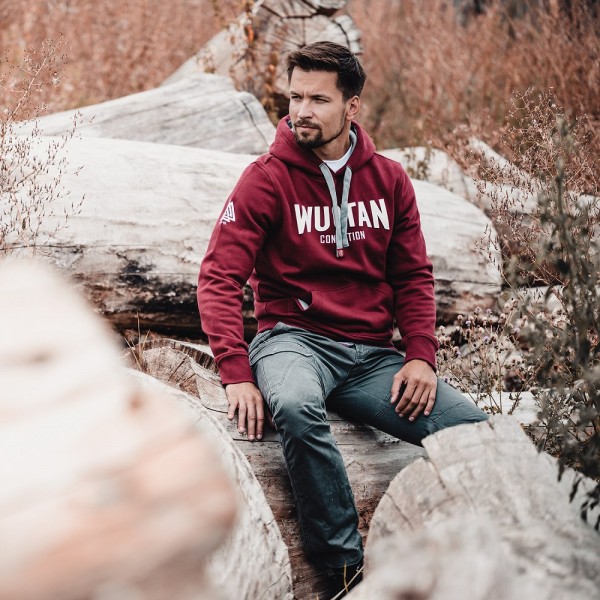 Mikina Wuotan s kapucí KPZS 19128 bordeaux