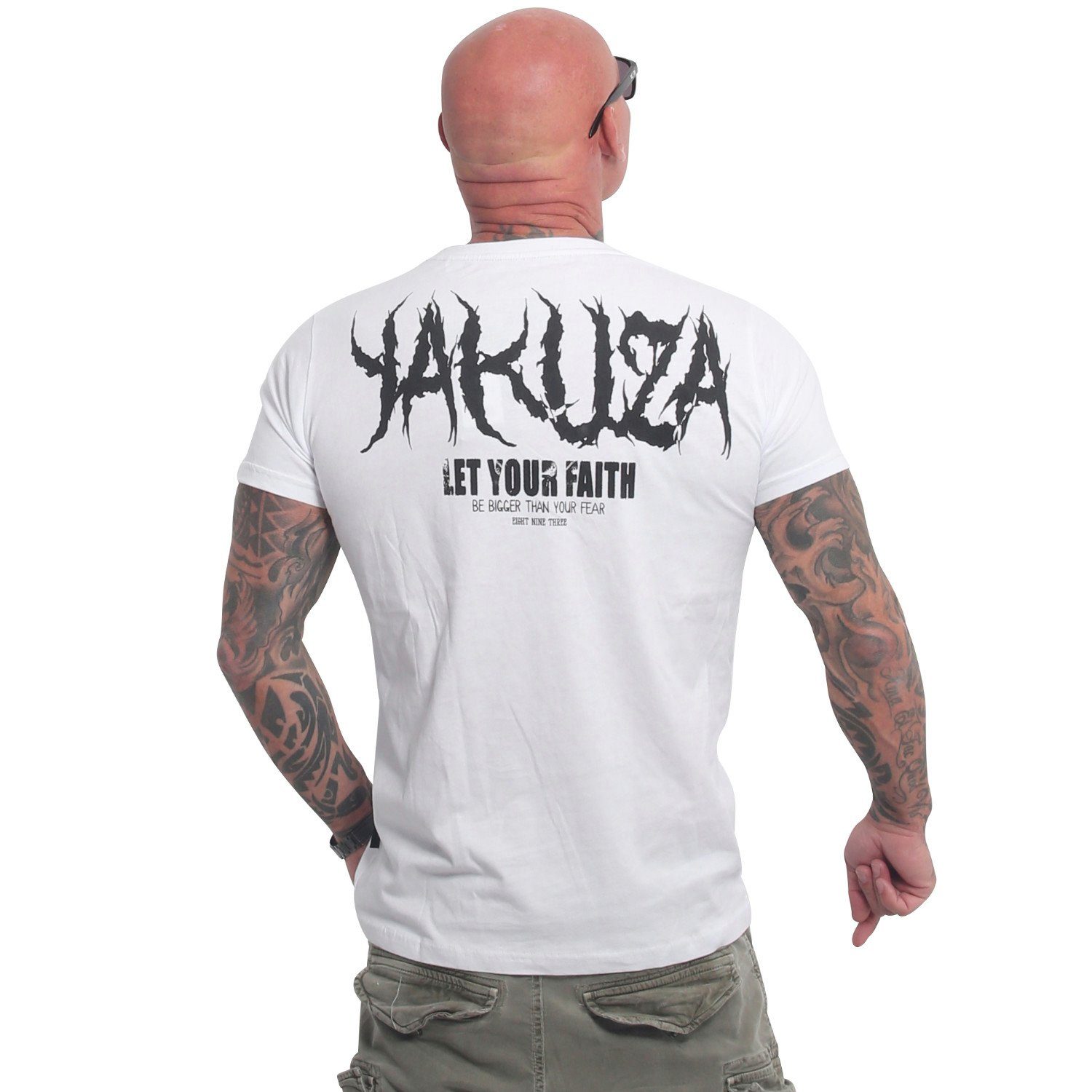 Pánské triko Yakuza FAITH TSB 23031 white