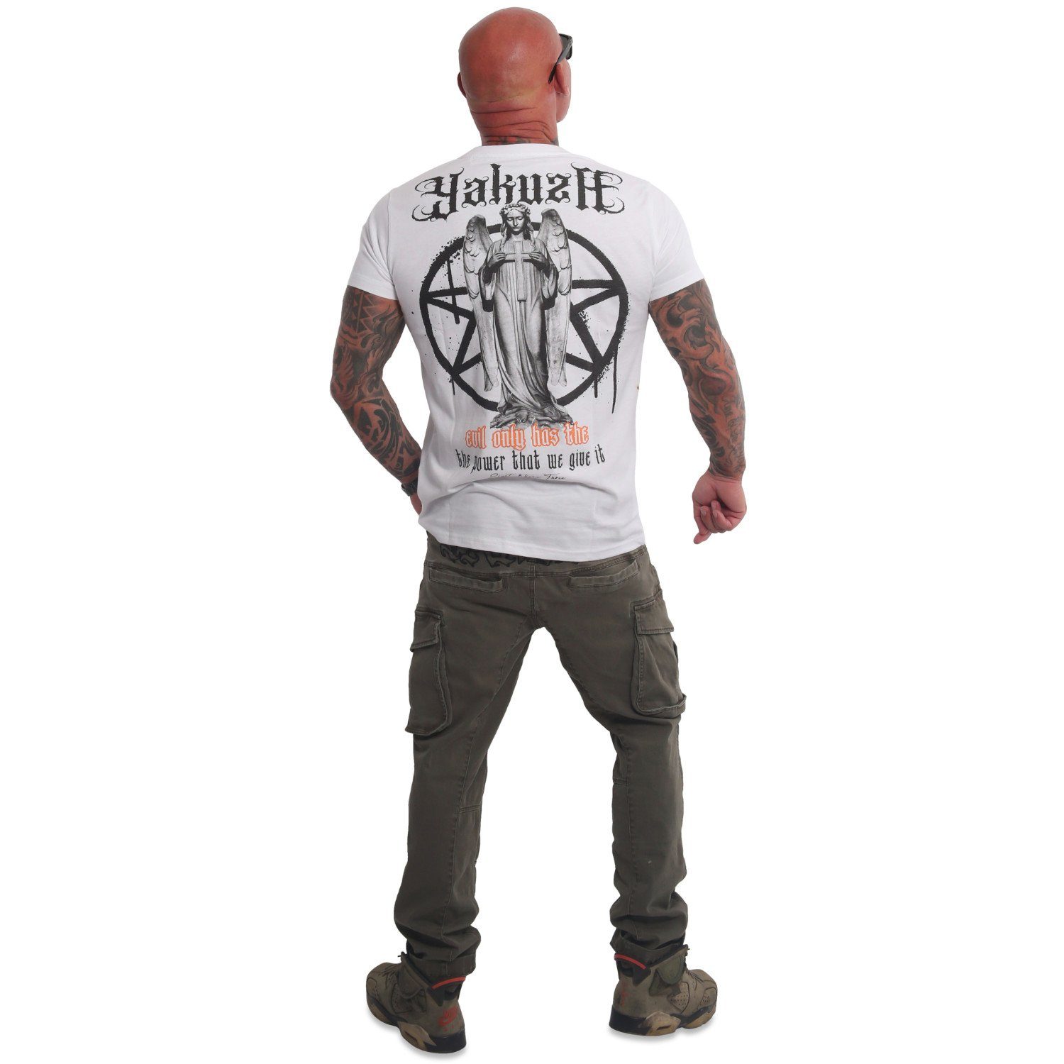 Pánské triko Yakuza EVIL ONLY TSB 23041 white