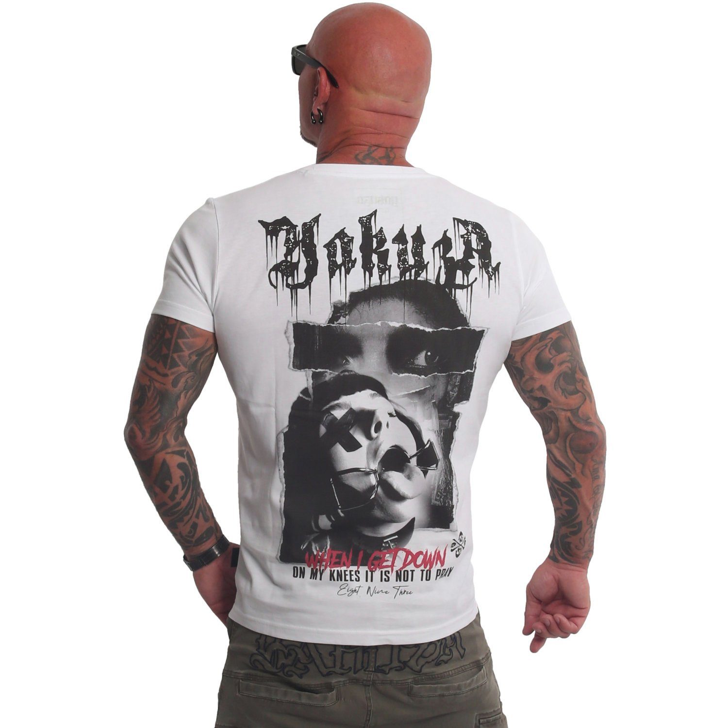 Pánské triko Yakuza GET DOWNT TSB 23027 white