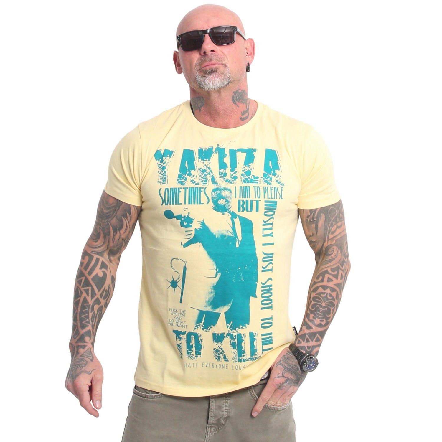 Pánské triko Yakuza Sometimes TSB 23039 pale banana