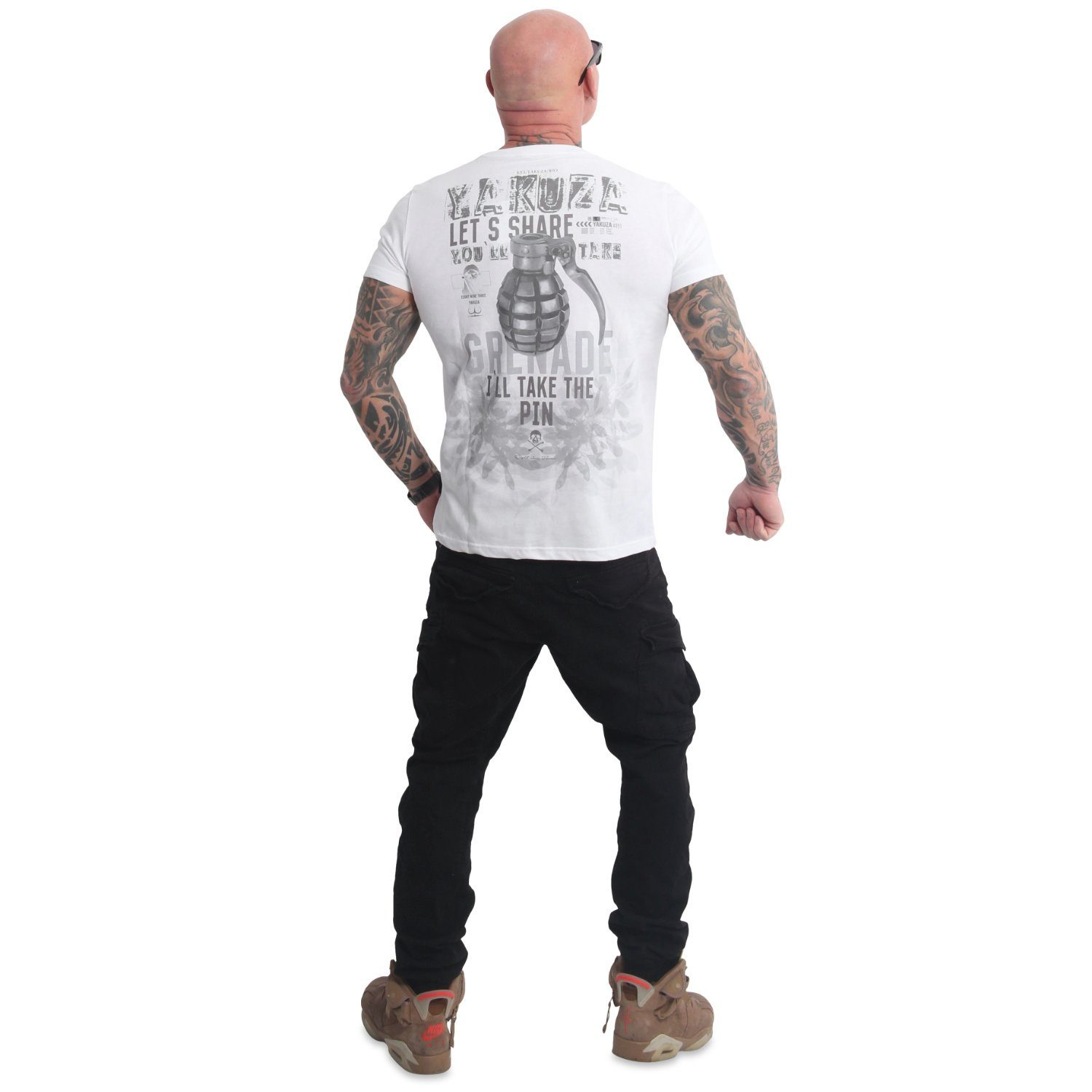 Pánské triko Yakluza grenade TSB 22016 white