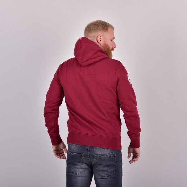 Mikina Wuotan s kapucí KPZS 19128 bordeaux