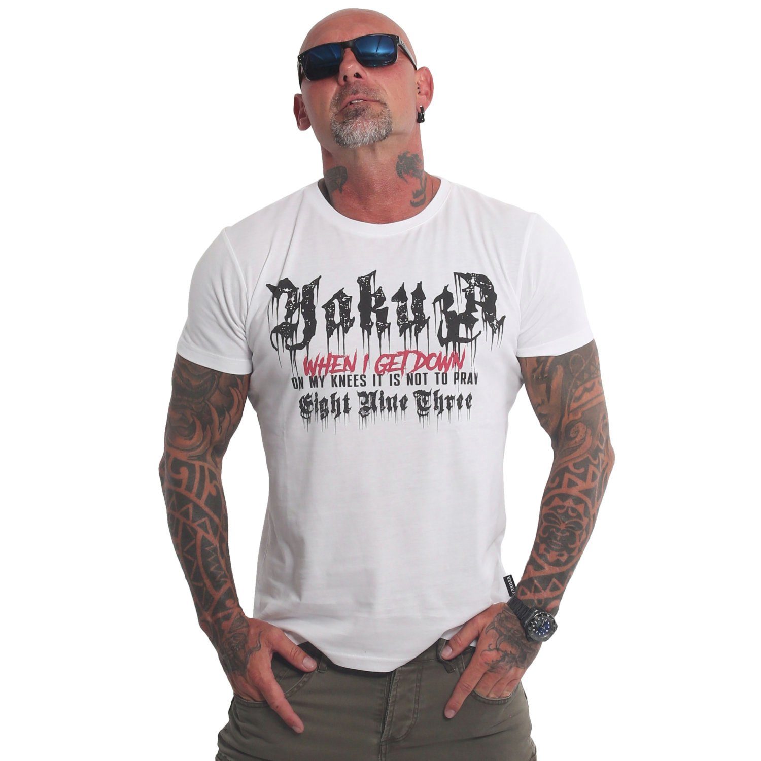 Pánské triko Yakuza GET DOWNT TSB 23027 white