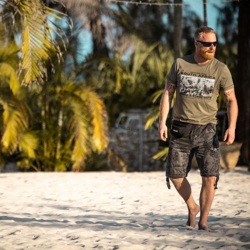 Thor Steinar Pánske Tričko AFRIKA - Olivová TS 10426