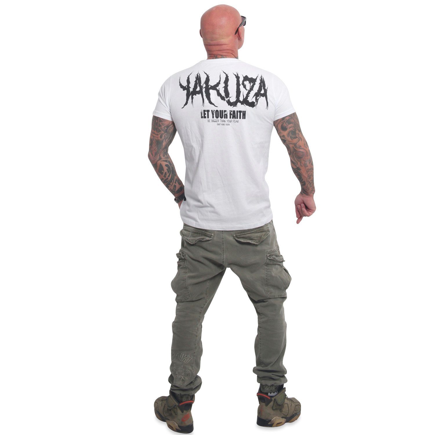 Pánské triko Yakuza FAITH TSB 23031 white