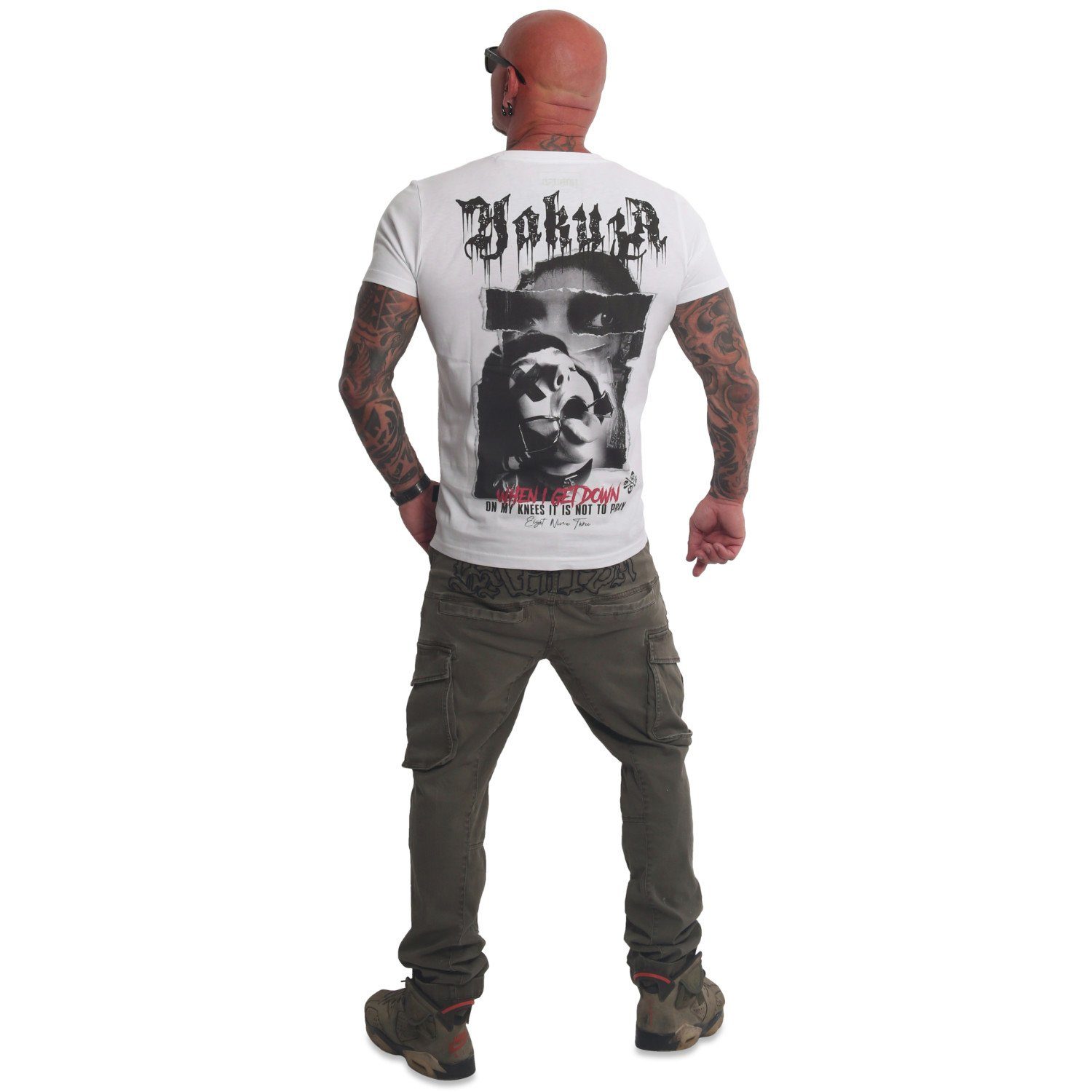 Pánské triko Yakuza GET DOWNT TSB 23027 white