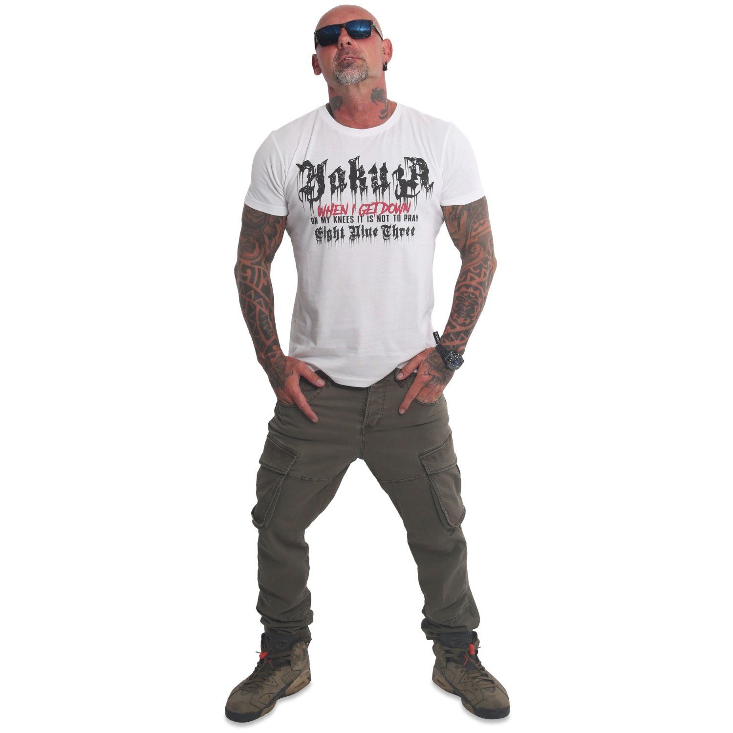 Pánské triko Yakuza GET DOWNT TSB 23027 white