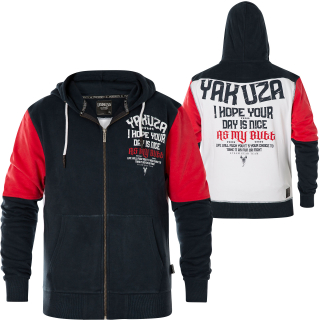 Pánská mikina Yakuza NICE DAY TRI FACE ZIP HZB 19009 carbon