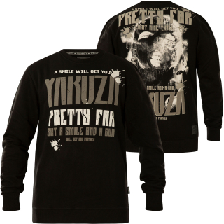 Yakuza mikina pánská bez kapuce PRETTY FAR PB 21016 black