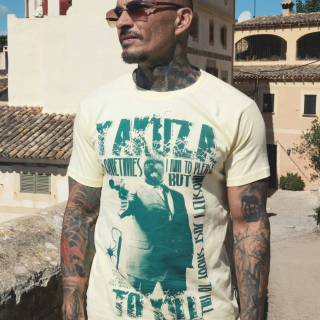 Pánské triko Yakuza Sometimes TSB 23039 pale banana