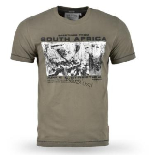 Thor Steinar Pánske Tričko AFRIKA - Olivová TS 10426