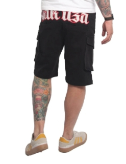 Yakuza Cargo šortky BLACK TAR CSB 25049 Black