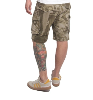 Yakuza Cargo šortky CRASHED CSB 25048 Burnt Olive