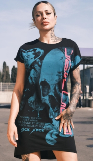 Yakuza dámské šaty Ornamental Skull Urban GKB 24110 black