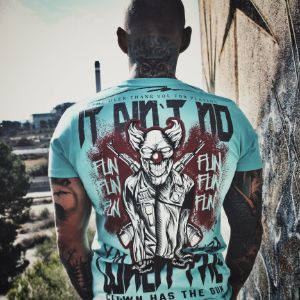 Pánské triko Yakuza NO FUN TSB 17032 turquoise