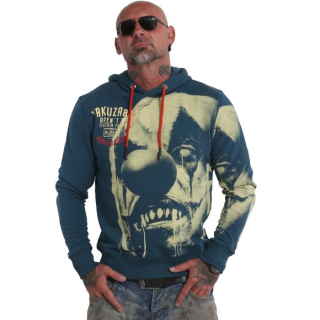 Pánská mikina Yakuza FUNNY CLOWN HOODIE HOB 19006 mallard blue
