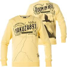 Pánská mikina Yakuza ROOM IN HELL PB 16075 pale banana