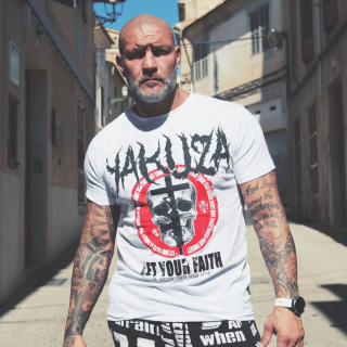 Pánské triko Yakuza FAITH TSB 23031 white