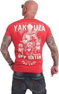 Pánské triko Yakuza Hey Satan TSB 17023 ribbon red